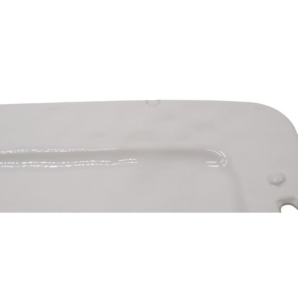 Pier 1 Imports White Dolomite Serving Tray w/Handle Cutouts & ENJOY Text 20" HTF - Picture 6 of 10